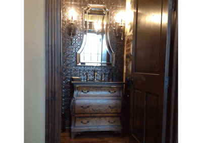 A powder room for a newly built home.